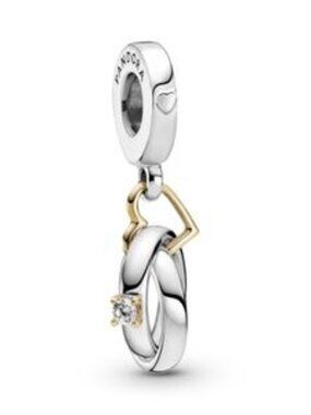 Pandora Two-tone Wedding Rings Dangle Charm